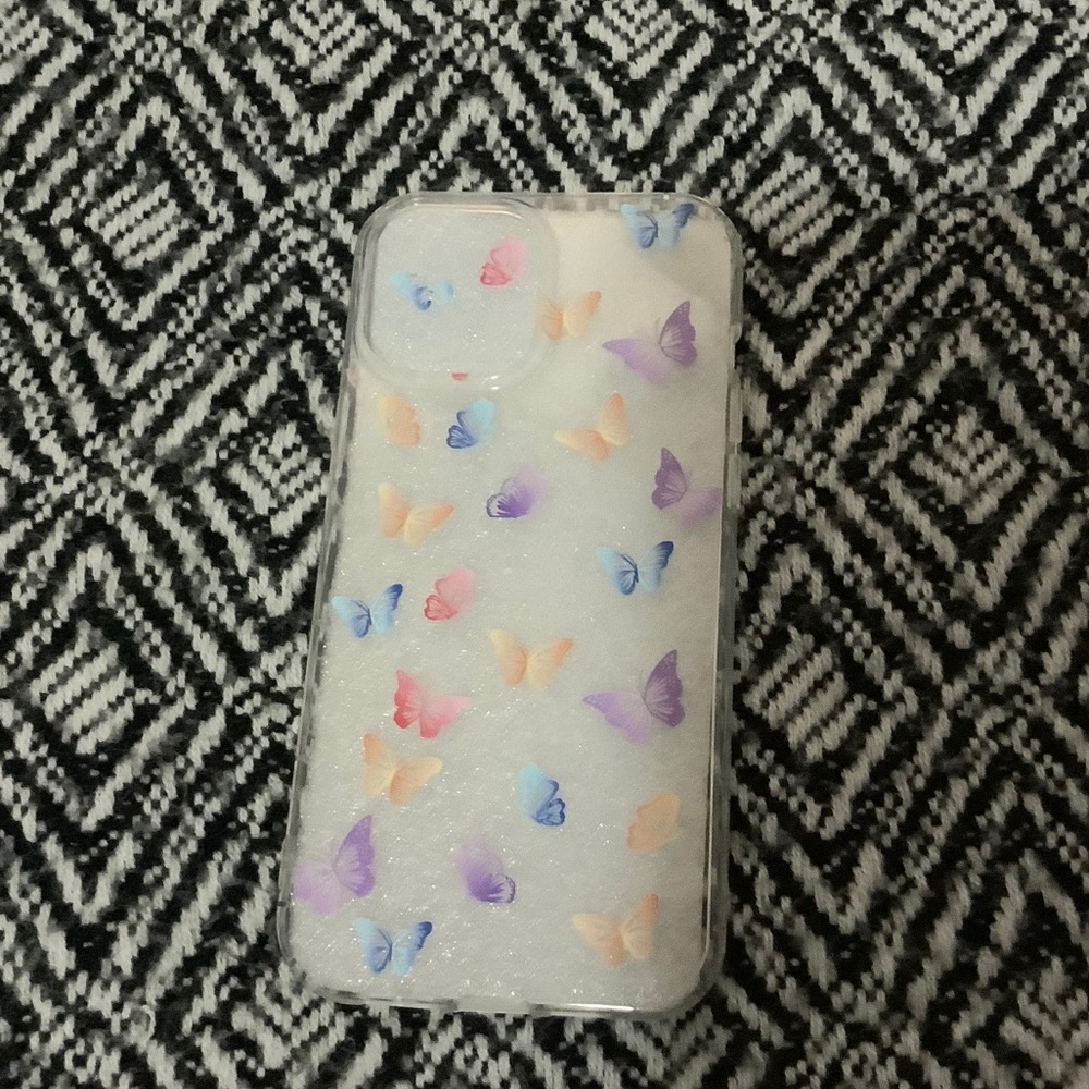 🆕️Colorful butterfly clear iPhone 12 Pro MAX case
